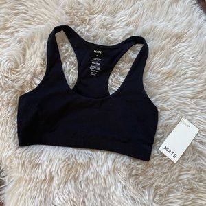 NWT Mate the Label Black Sports Bra